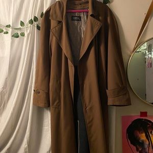 100% wool lining trench coat